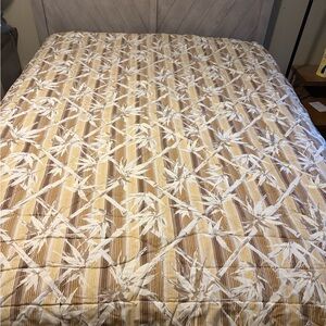 Vintage Springmaid quilted Bamboo Patterned comforter Full size 1970’s